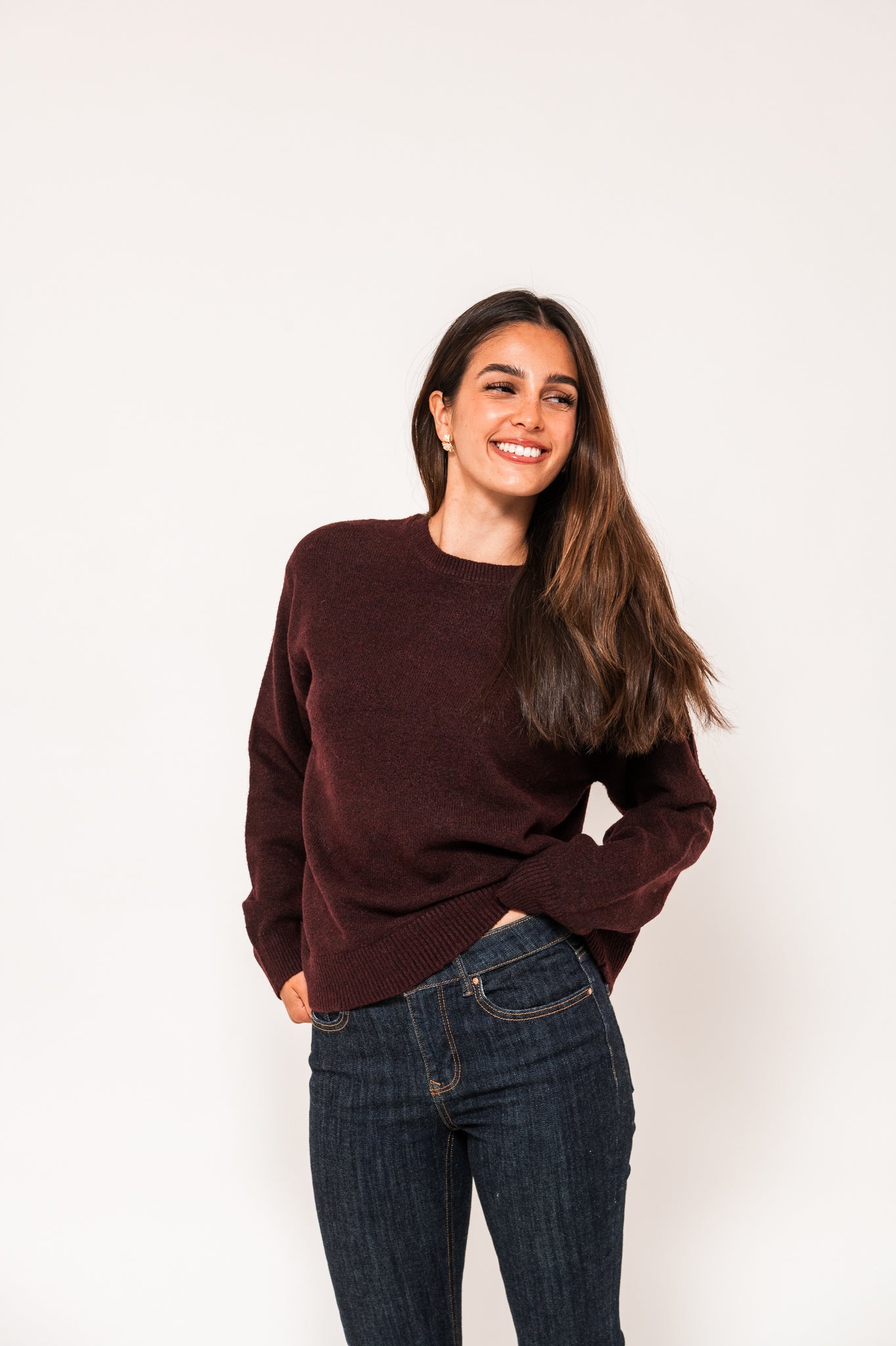 PCSALLY Knitted Top - Winetasting